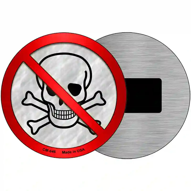 No Skull Novelty Metal Circular Sign 3.5" (CM)