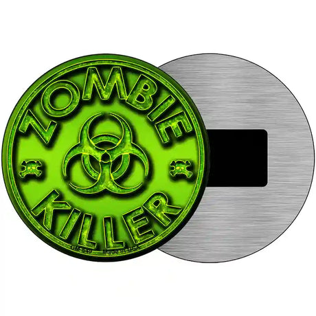 Zombie Killer Novelty Metal Circular Sign 3.5" (CM)