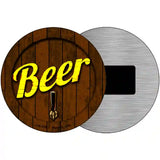 Beer Keg Tap Novelty Metal Circular Sign 3.5" (CM)