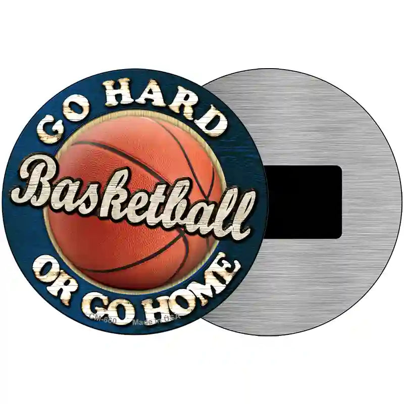 Basketball Novelty Metal Circular Sign 3.5" (CM)