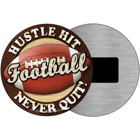 Football Novelty Metal Circular Sign 3.5" (CM)