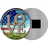 Love Alabama Novelty Metal Circular Sign 3.5" (CM)