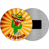 Cactus Arizona Novelty Metal Circular Sign 3.5" (CM)