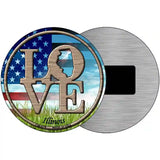 Love Illinois Novelty Metal Circular Sign 3.5" (CM)