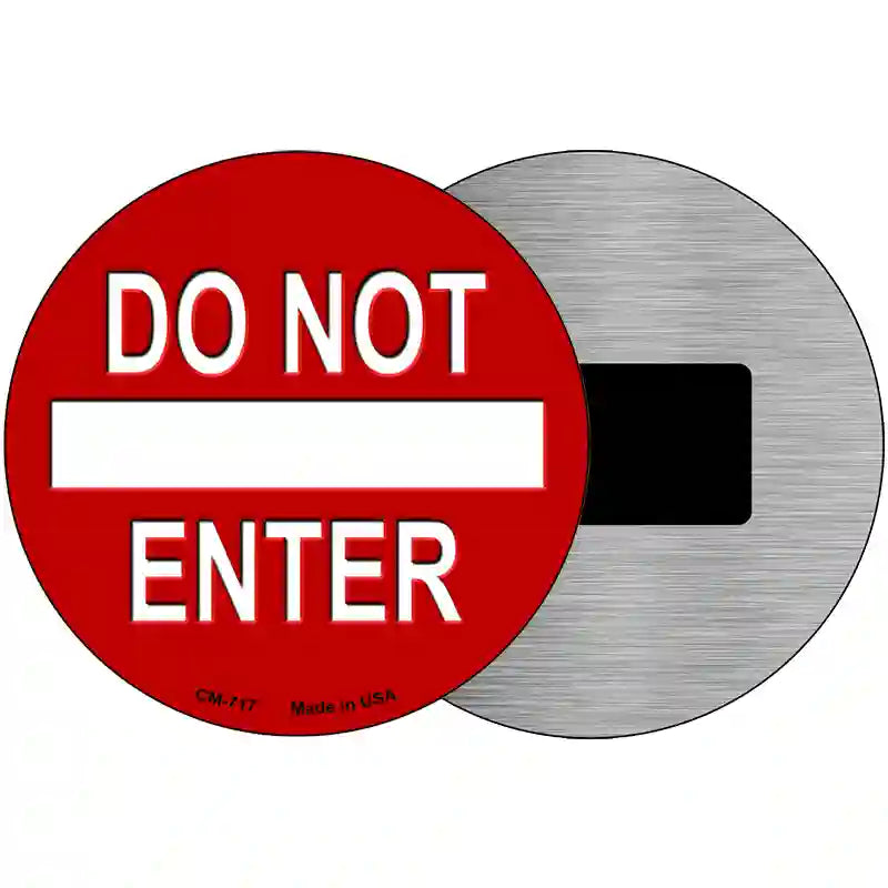 Do Not Enter Red Novelty Metal Circular Sign 3.5" (CM)