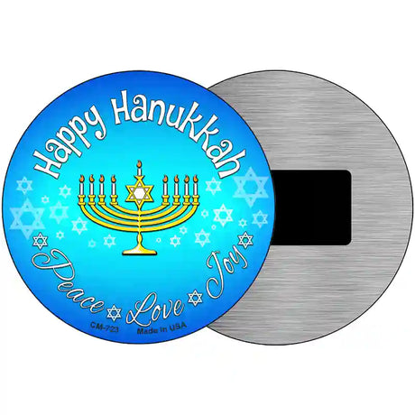 Happy Hanukkah Novelty Metal Circular Sign 3.5" (CM)