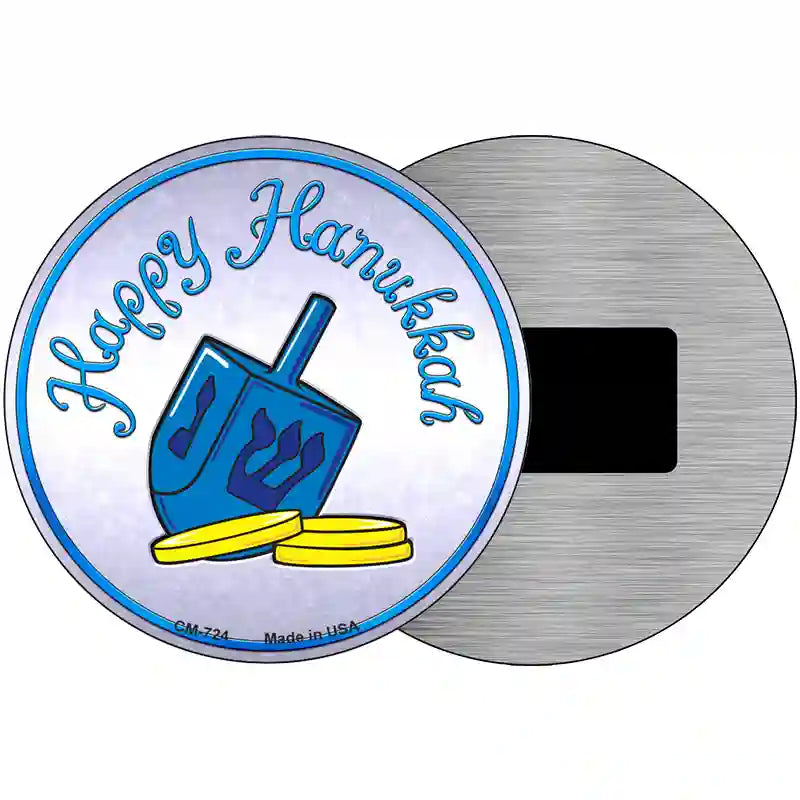 Happy Hanukkah Dreidel Novelty Metal Circular Sign 3.5" (CM)