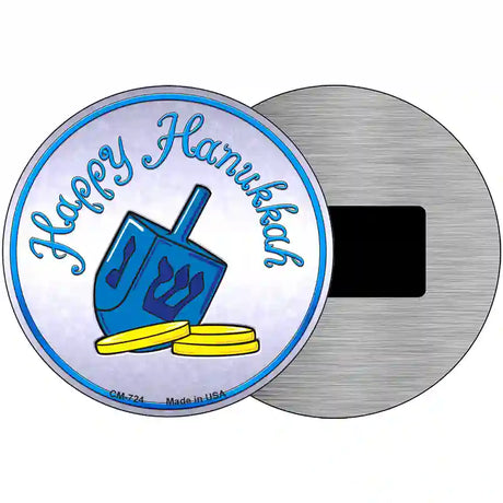 Happy Hanukkah Dreidel Novelty Metal Circular Sign 3.5" (CM)