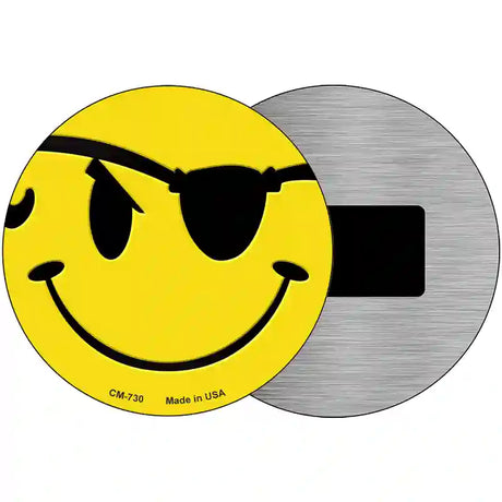 Eye Patch Smile Novelty Metal Circular Sign 3.5" (CM)