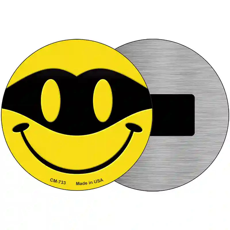 Masked Smile Novelty Metal Circular Sign 3.5" (CM)