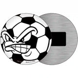 Angry Soccer Ball Novelty Metal Circular Sign 3.5" (CM)