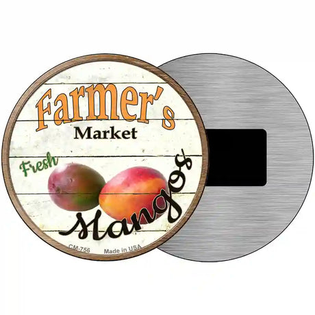 Farmers Market Mangos Novelty Metal Circular Sign 3.5" (CM)