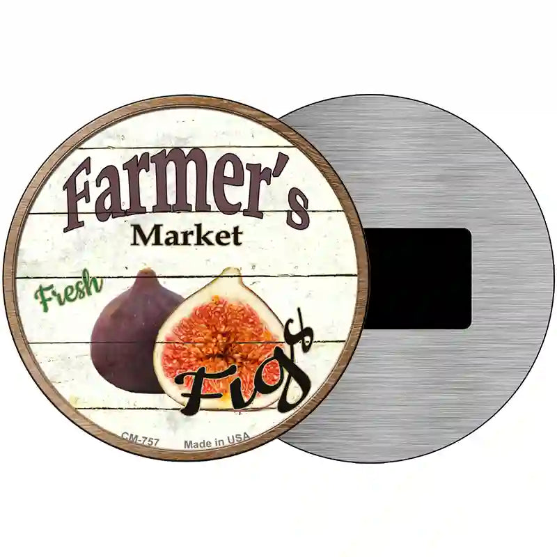 Farmers Market Figs Novelty Metal Circular Sign 3.5" (CM)