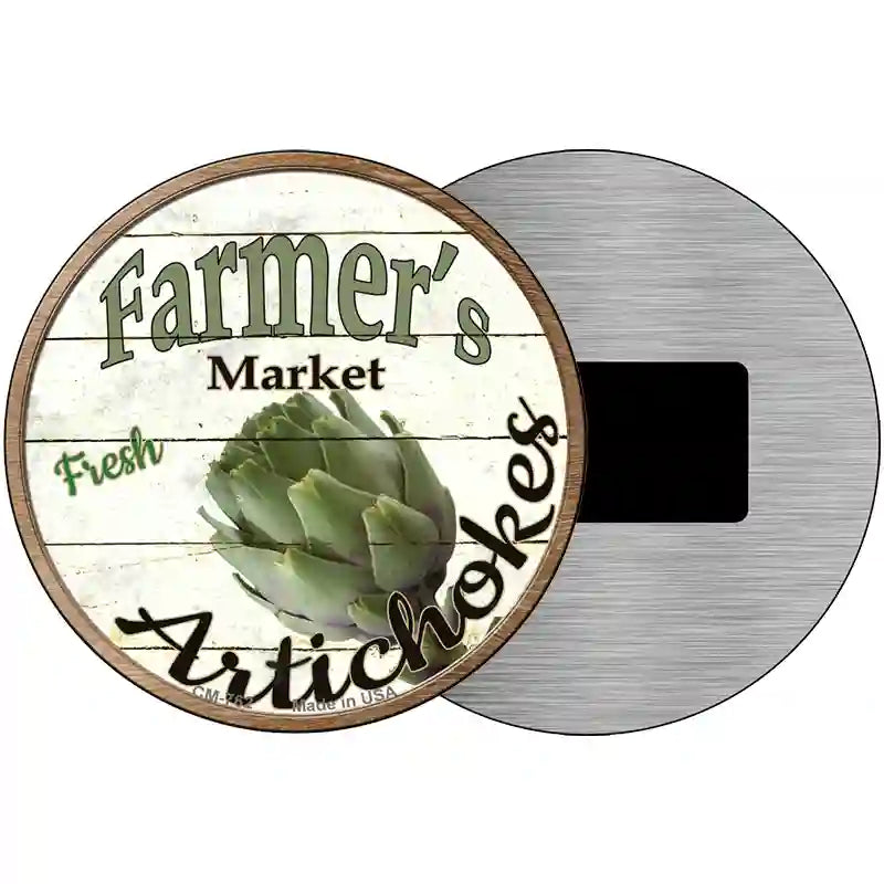 Farmers Market Artichokes Novelty Metal Circular Sign 3.5" (CM)