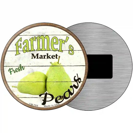 Farmers Market Pears Novelty Metal Circular Sign 3.5" (CM)