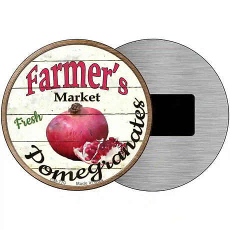 Farmers Market Pomegranates Novelty Metal Circular Sign 3.5" (CM)