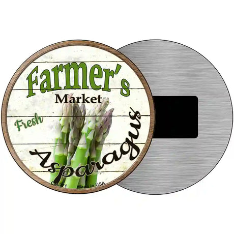 Farmers Market Asparagus Novelty Metal Circular Sign 3.5" (CM)