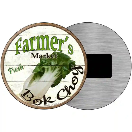 Farmers Market Bok Choy Novelty Metal Circular Sign 3.5" (CM)