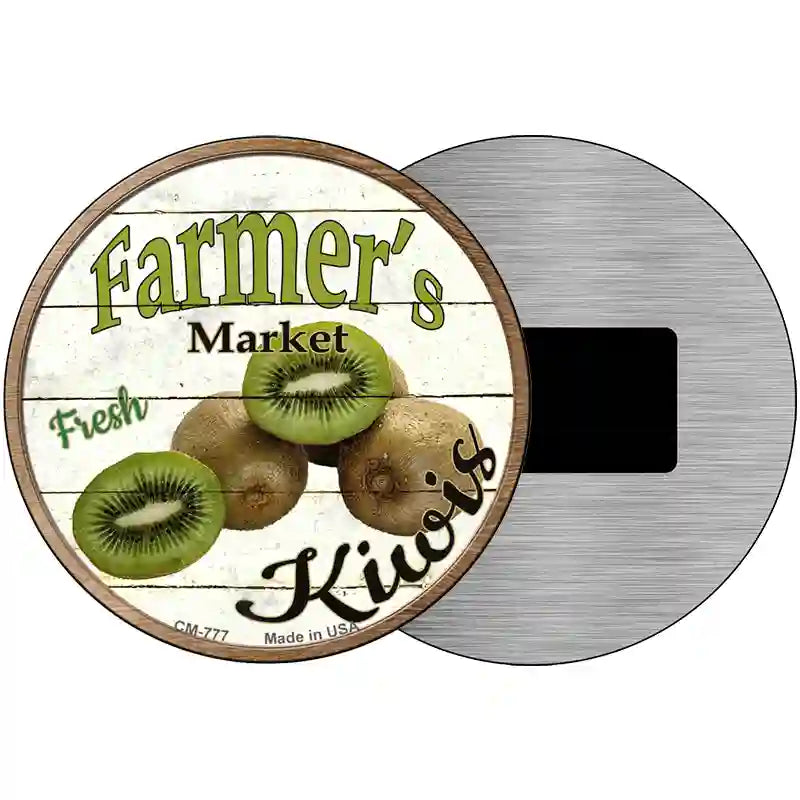 Farmers Market Kiwis Novelty Metal Circular Sign 3.5" (CM)