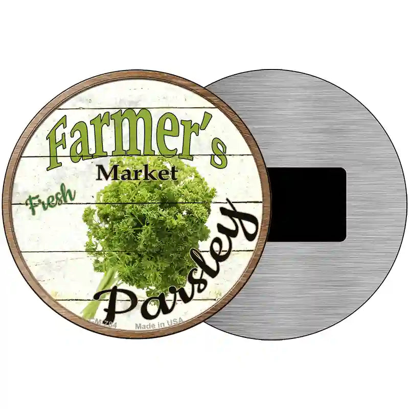 Farmers Market Parsley Novelty Metal Circular Sign 3.5" (CM)