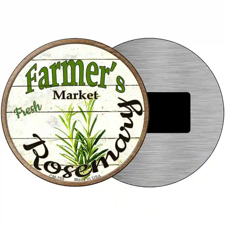 Farmers Market Rosemary Novelty Metal Circular Sign 3.5" (CM)