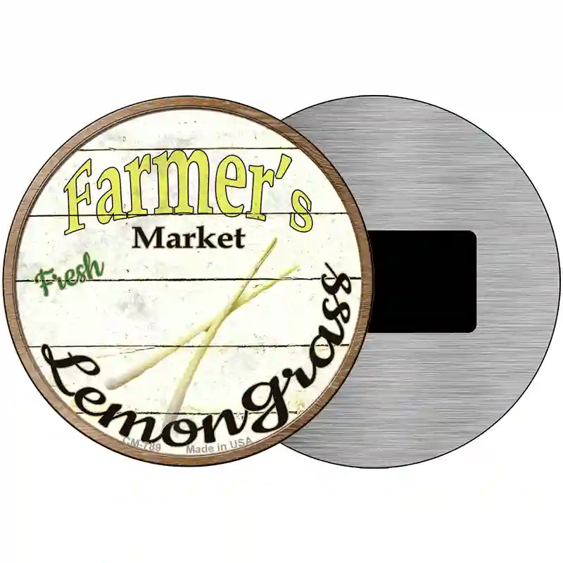 Farmers Market Lemongrass Novelty Metal Circular Sign 3.5" (CM)