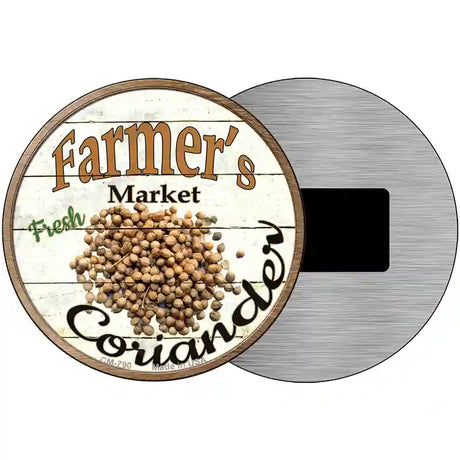 Farmers Market Coriander Novelty Metal Circular Sign 3.5" (CM)