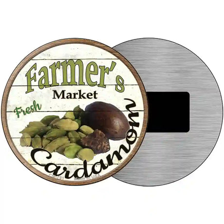 Farmers Market Cardamon Novelty Metal Circular Sign 3.5" (CM)