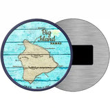 Big Island Hawaii Map Novelty Metal Circular Sign 3.5" (CM)