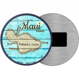 Maui Hawaii Map Novelty Metal Circular Sign 3.5" (CM)