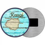 Kauai Hawaii Map Novelty Metal Circular Sign 3.5" (CM)