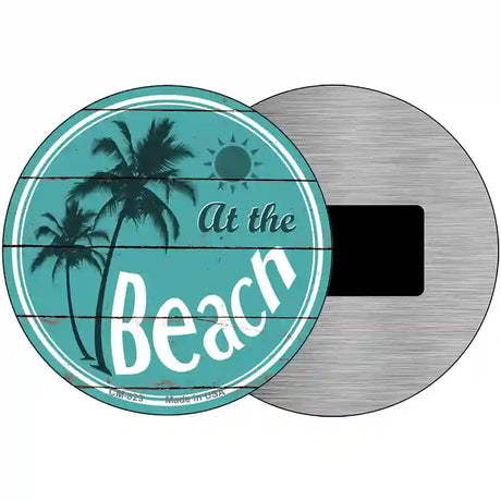 At The Beach Novelty Metal Circular Sign 3.5" (CM)