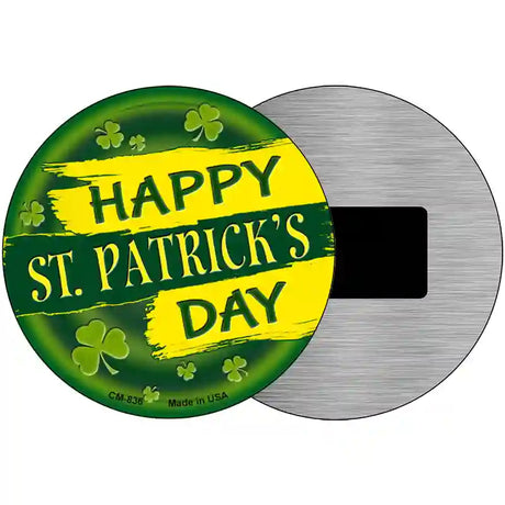 Happy St. Patrick's Day Novelty Metal Circular Sign 3.5" (CM)