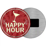 Happy Hour Novelty Metal Circular Sign 3.5" (CM)