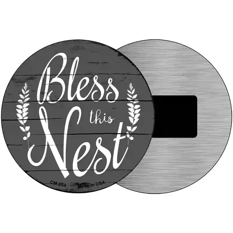 Bless the Nest Novelty Metal Circular Sign 3.5" (CM)