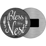 Bless the Nest Novelty Metal Circular Sign 3.5" (CM)