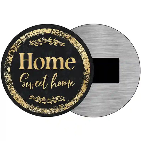 Home Sweet Home Black Novelty Metal Circular Sign 3.5" (CM)