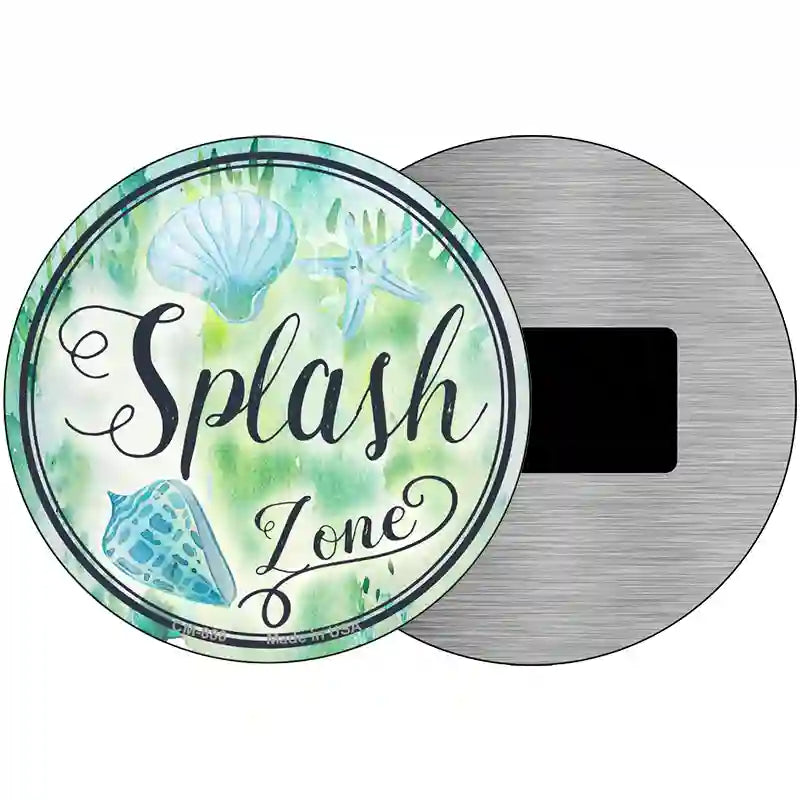 Splash Zone Novelty Metal Circular Sign 3.5" (CM)