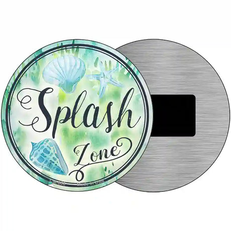 Splash Zone Novelty Metal Circular Sign 3.5" (CM)