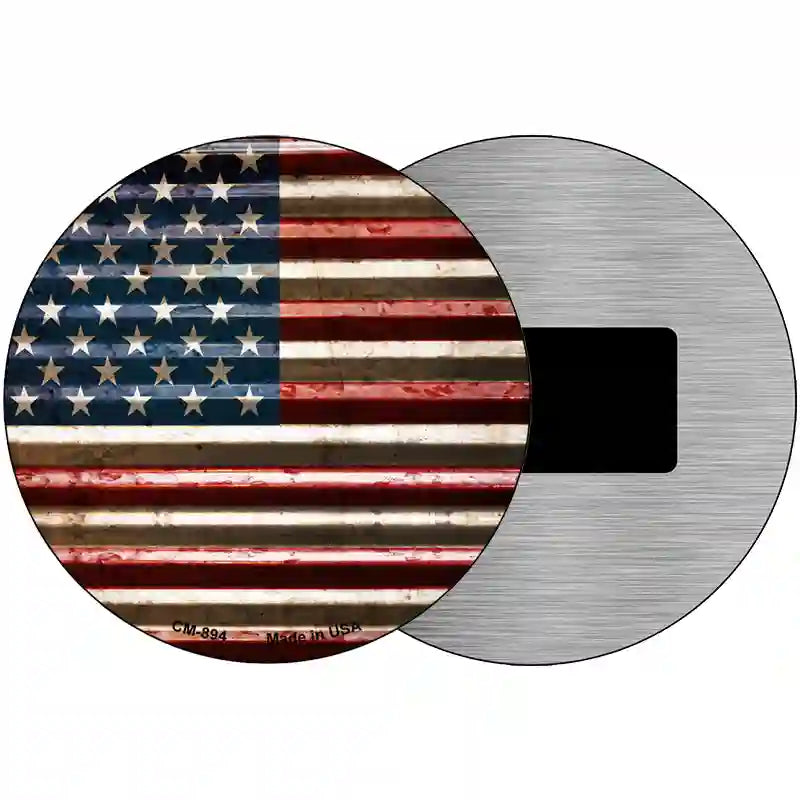 American Flag Novelty Circular Sign 3.5" (CM)