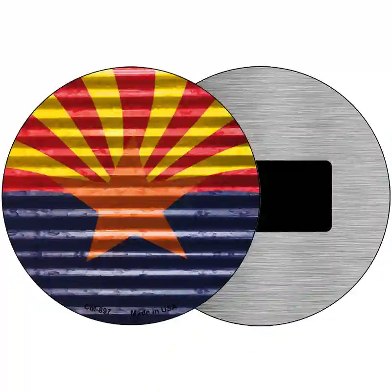 Arizona Flag Novelty Circular Sign 3.5" (CM)