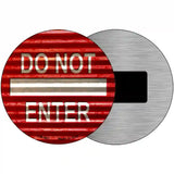 Do Not Enter Corrugated Novelty Metal Circular Sign 3.5" (CM)