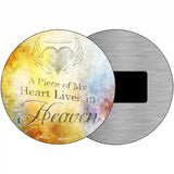 Heart Lives In Heaven Novelty Metal Circular Sign 3.5" (CM)