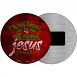 All About Jesus Novelty Metal Circular Sign 3.5" (CM)