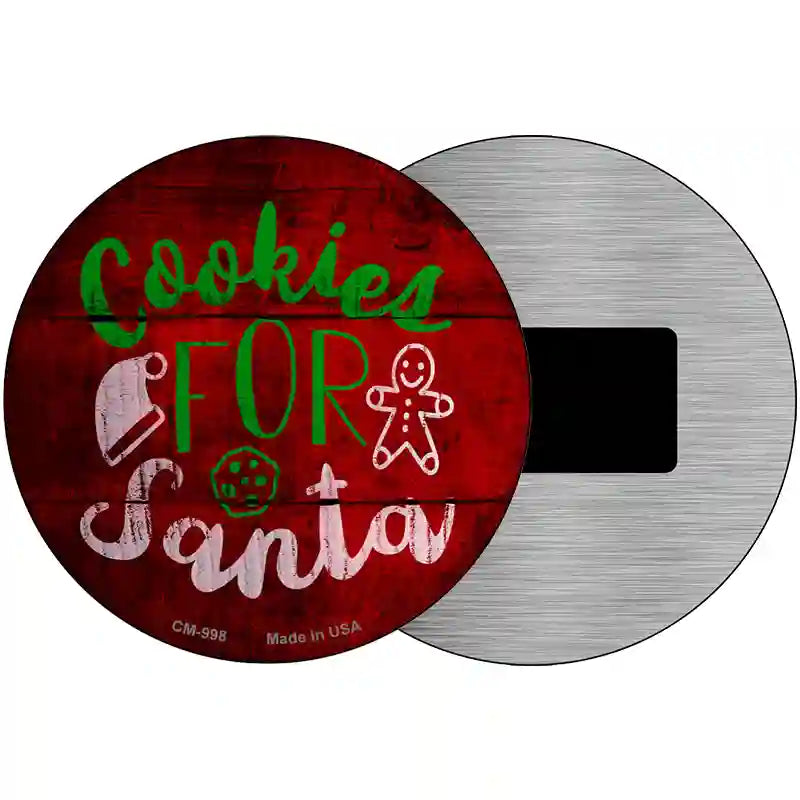 Cookies For Santa Novelty Metal Circular Sign 3.5" (CM)