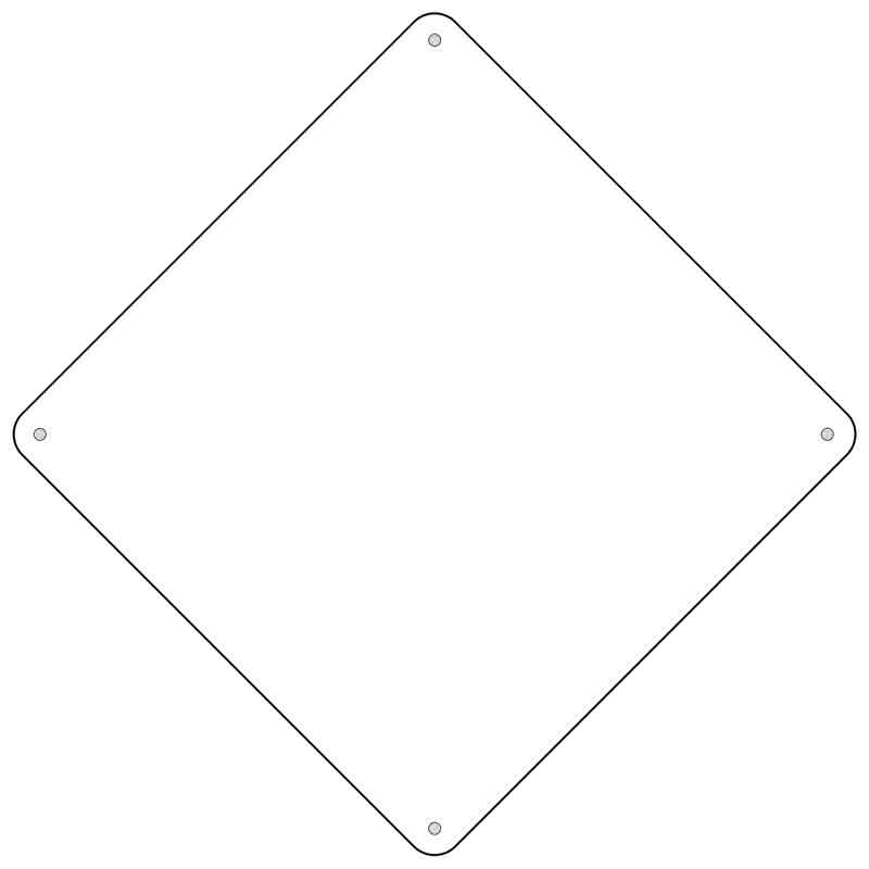 White Dye Sublimation 16.5" Novelty Metal Crossing Sign CX-000