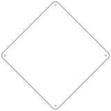 White Dye Sublimation 16.5" Novelty Metal Crossing Sign CX-000