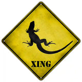 Lizard Xing Novelty Metal Crossing Sign 16.5" (CX)