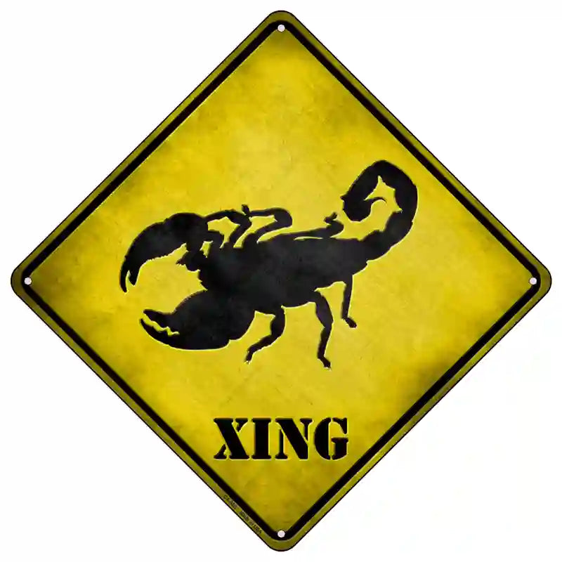 Scorpion Xing Novelty Metal Crossing Sign 16.5" (CX)