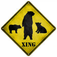 Bears Xing Novelty Metal Crossing Sign 16.5" (CX)